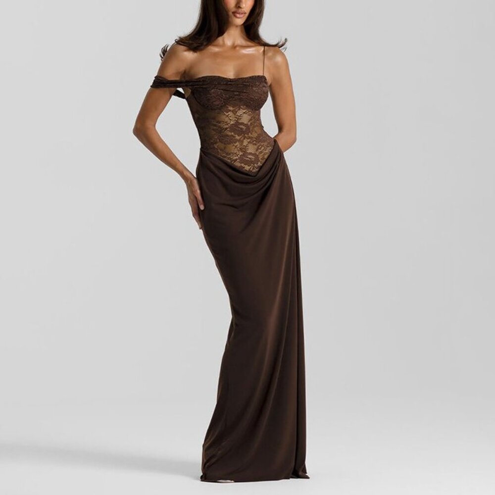 Spaghetti Strap Lace Patchwork Dress - image 3